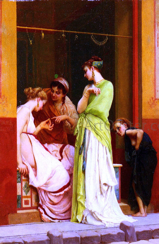  Gustave Rodolphe Boulanger Une Marchande De Bijoux A Pompeii - Canvas Print