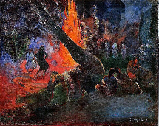  Paul Gauguin Upaupa (also known as Fire Dance) - Canvas Print