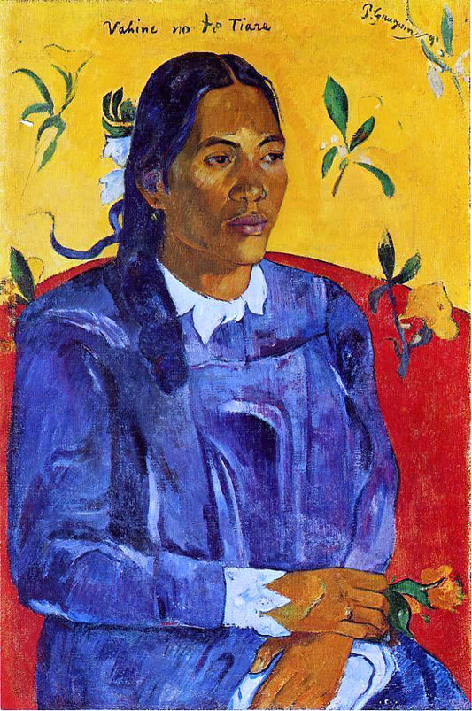  Paul Gauguin Vahine no te Tiare (also known as Woman with a Flower) - Canvas Print