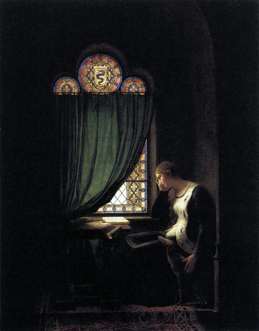  Fleury-Francois Richard Valentine of Milan Mourning her Husband, the Duke of Orleans - Canvas Print