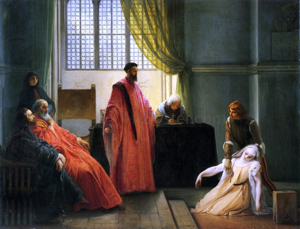  Francesco Hayez Valenza Gradenigo before the Inquisitor - Canvas Print