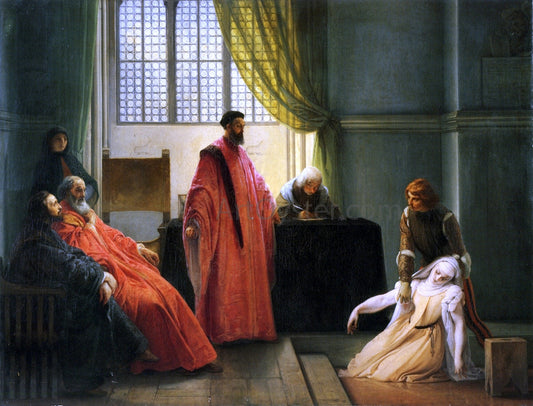  Francesco Hayez Valenza Gradenigo before the Inquisitor - Canvas Print