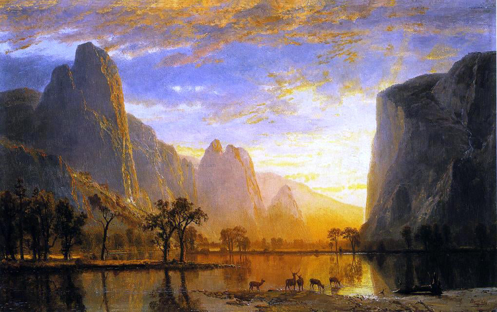  Albert Bierstadt Valley of the Yosemite - Canvas Print