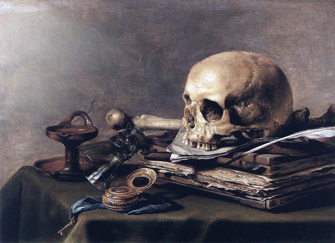  Pieter Claesz Vanitas Still-Life - Canvas Print