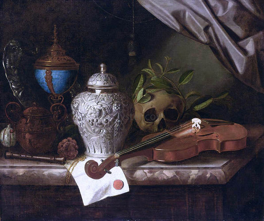  Pieter Gerritsz. Van Roestraeten Vanitas Still-Life - Canvas Print