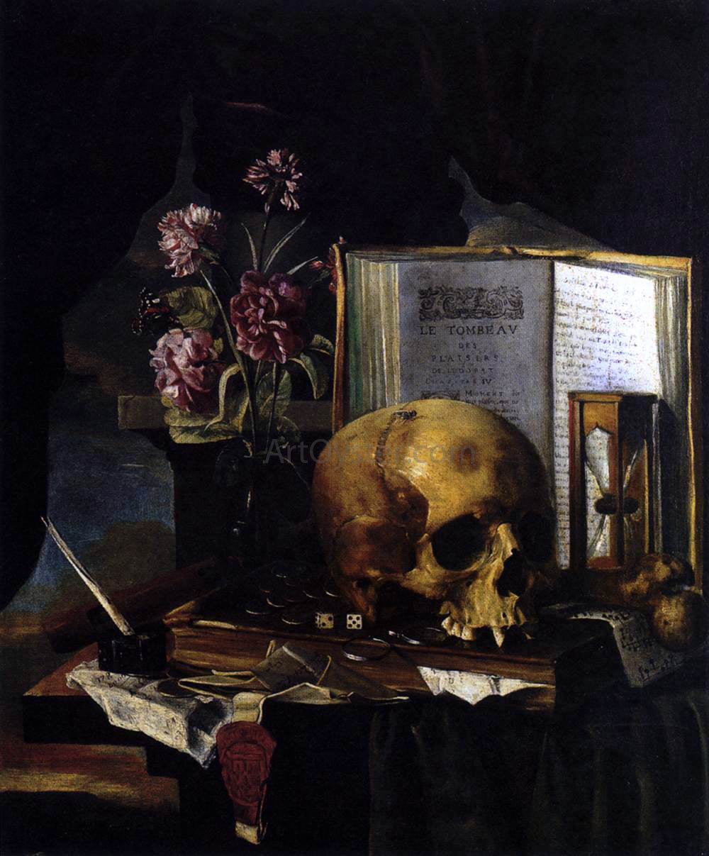  Simon Renard De Saint-andre Vanitas Still-Life - Canvas Print