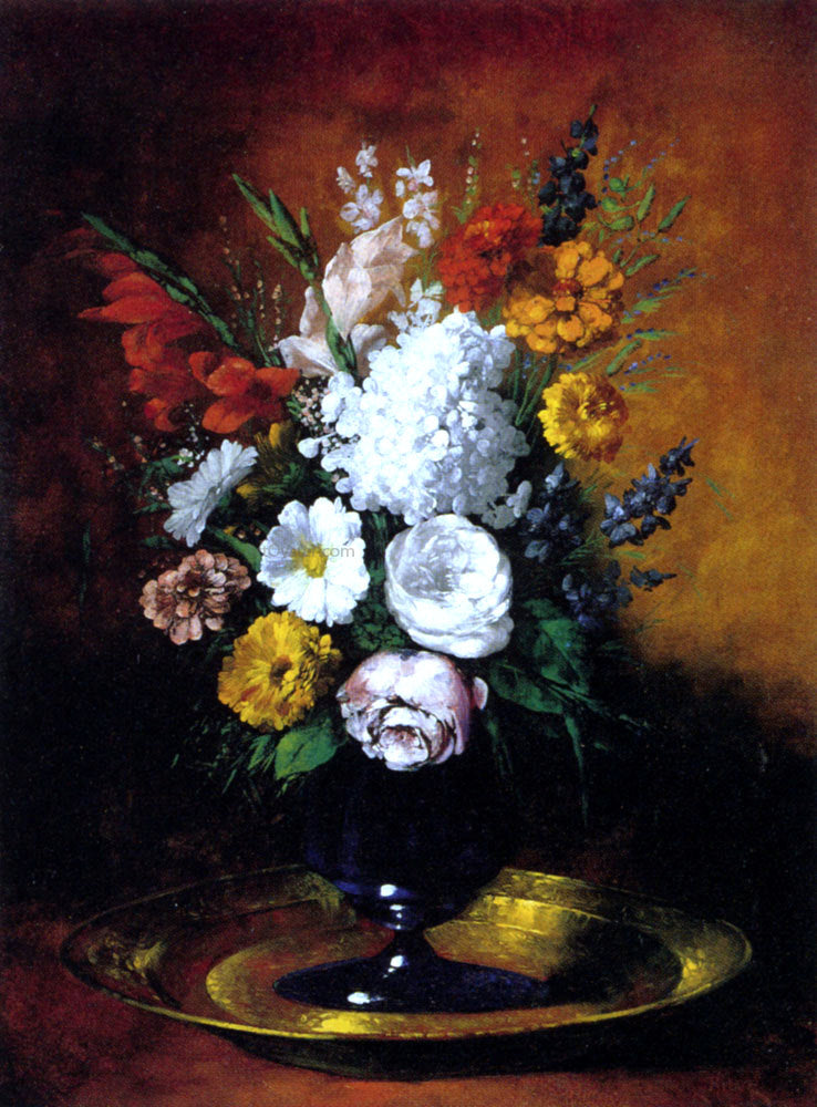  Germain Clement Ribot Vase De Fleurs - Canvas Print