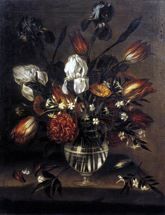  Antonio Ponce Vase of Flowers - Canvas Print