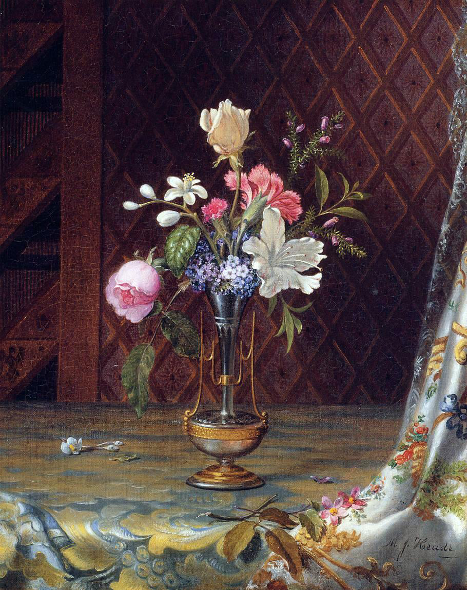  Martin Johnson Heade Vase of Mixed Flowers - Canvas Print