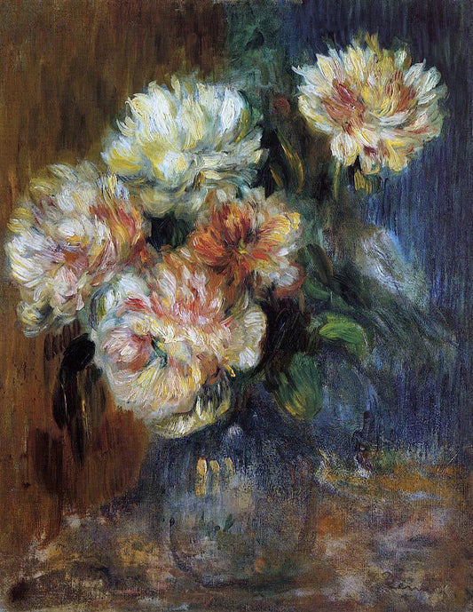  Pierre Auguste Renoir Vase of Peonies - Canvas Print