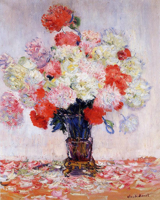  Claude Oscar Monet Vase of Peonies - Canvas Print