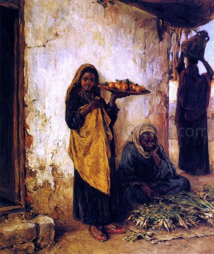  Henry Mosler Vegetable Vendor - Canvas Print