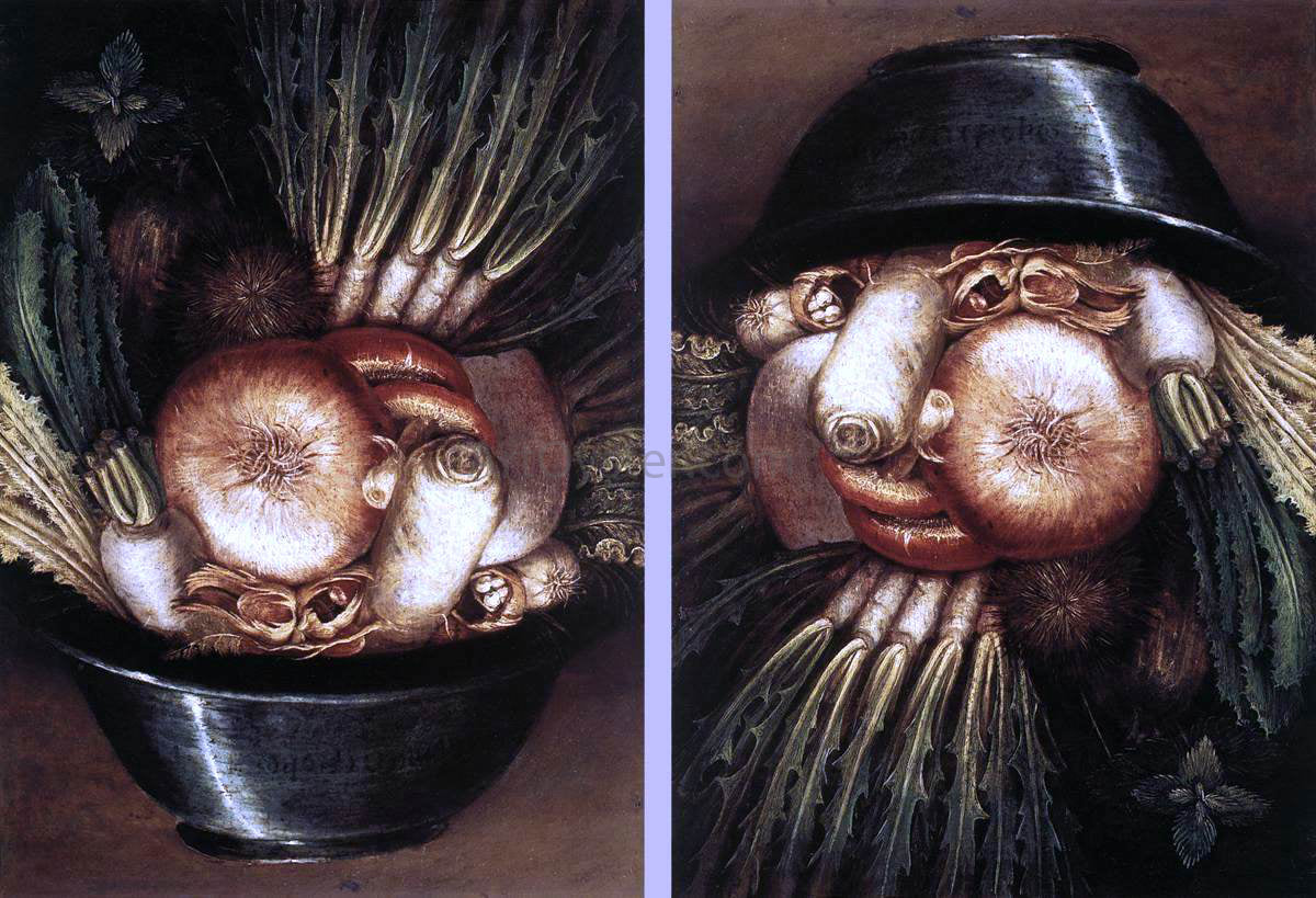  Giuseppe Arcimboldo Vegetables in a Bowl or The Gardener - Canvas Print