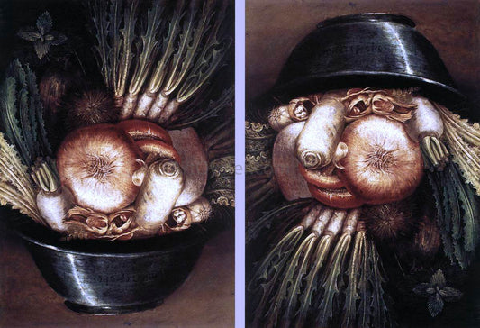  Giuseppe Arcimboldo Vegetables in a Bowl or The Gardener - Canvas Print