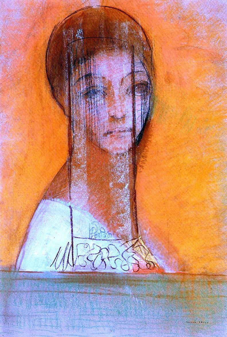  Odilon Redon Veiled Woman - Canvas Print