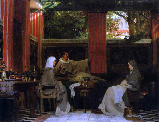  Sir Lawrence Alma-Tadema Venantius Fortunatus Reading His Poems to Radegonda VI - Canvas Print