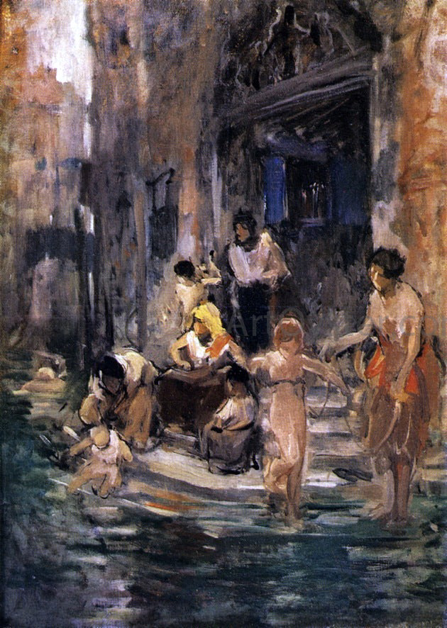  Frank Duveneck Venetian Bathers - Canvas Print