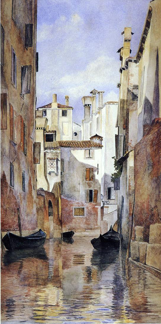  Henry Roderick Newman A Venetian Canal Scene - Canvas Print