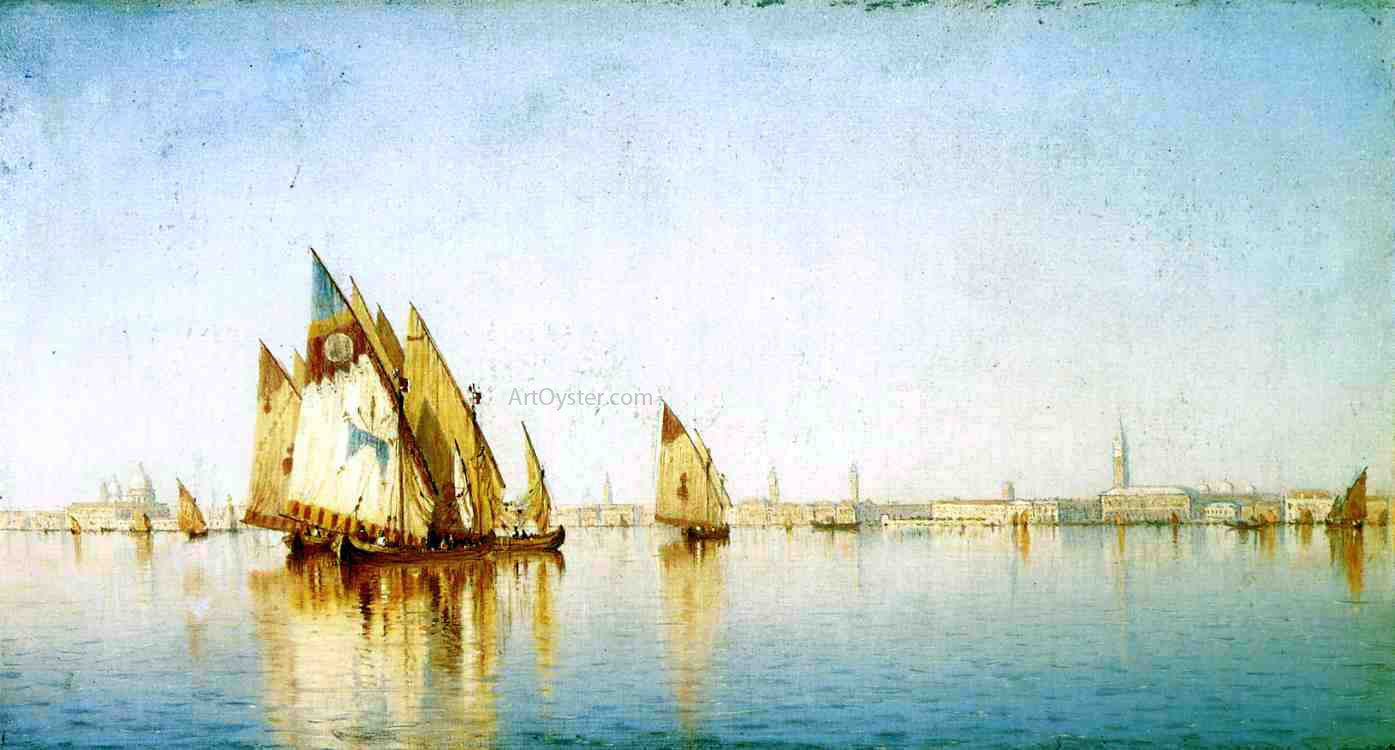  Sanford Robinson Gifford Venetian Sails, a Study - Canvas Print