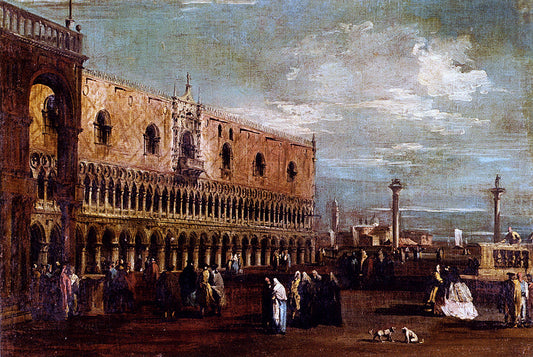  Francesco Guardi Venice, A View Of The Piazzetta Looking South With The Palazzo Ducale - Canvas Print