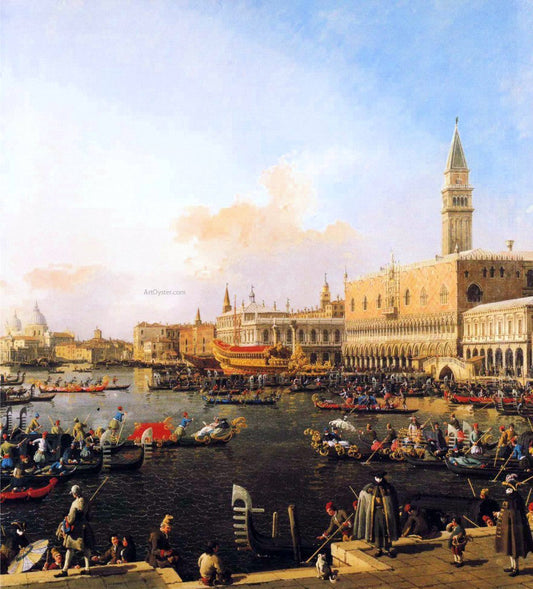  Canaletto Venice, Bacino di San Marco on Ascension Day - Canvas Print