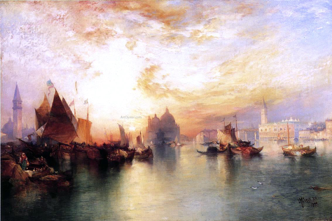  Thomas Moran Venice, from near San Giorgio - Canvas Print