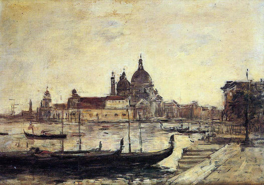  Eugene-Louis Boudin Venice, Le Mole et la Salute - Canvas Print