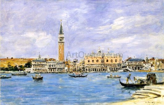  Eugene-Louis Boudin Venice, the Campanile, the Ducal Palace and the Piazzetta, View from San Giorgio - Canvas Print