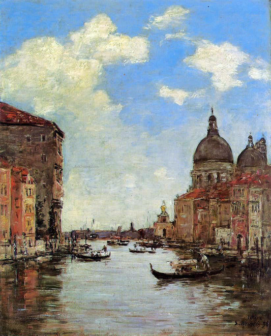  Eugene-Louis Boudin Venice, the Canal de la Gandara - Canvas Print