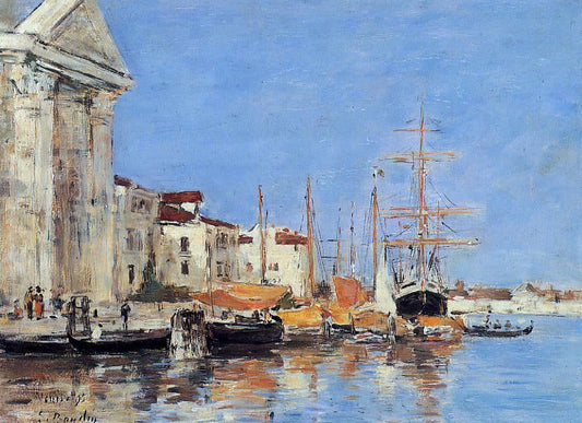  Eugene-Louis Boudin Venice, the Customs House - Canvas Print