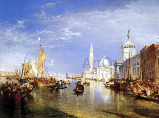  Joseph William Turner Venice: The Dogana and San Giorgio Maggiore - Canvas Print