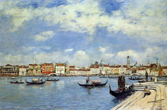  Eugene-Louis Boudin Venice, View from San Giorgio - Canvas Print