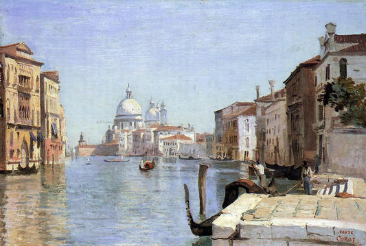 Jean-Baptiste-Camille Corot Venice - View of Campo della Carita from the Dome of the Salute - Canvas Print