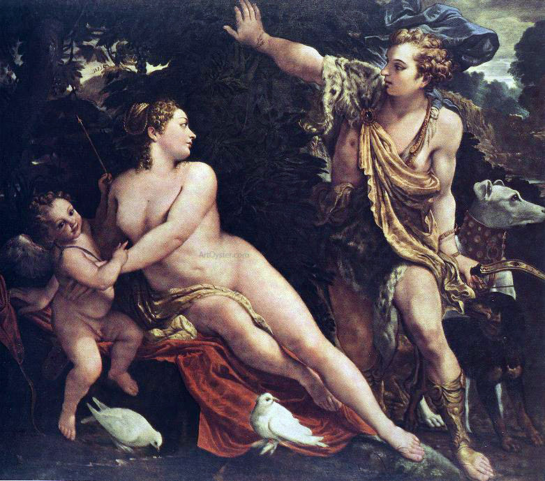  Annibale Carracci Venus and Adonis - Canvas Print