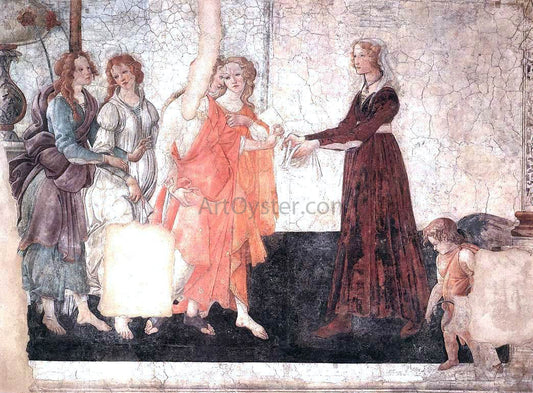  Sandro Botticelli Venus and the Graces Offering Gifts to a Young Girl - Canvas Print