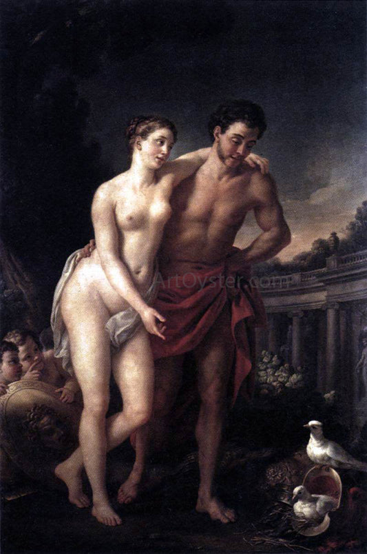  Joseph-Marie Vien Venus Showing Mars her Doves Making a Nest in his Helmet - Canvas Print