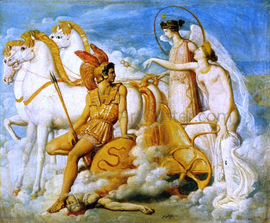  Jean-Auguste-Dominique Ingres Venus, Wounded by Diomedes, Returns to Olympus - Canvas Print