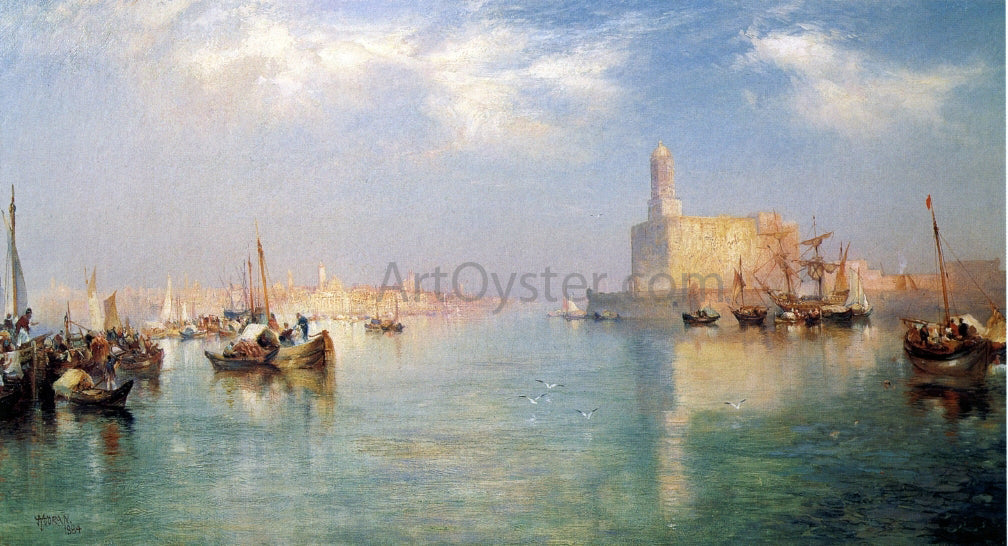  Thomas Moran Vera Cruz Harbor - Canvas Print