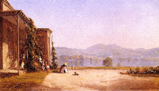  Sanford Robinson Gifford Veranda with Figures - Canvas Print