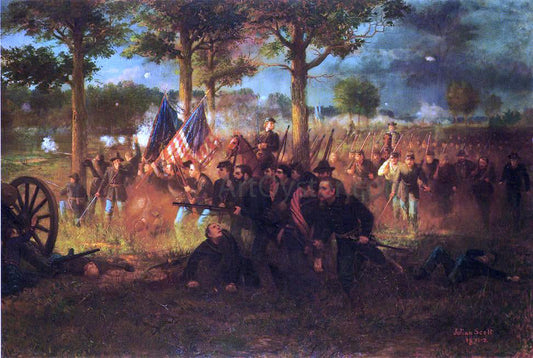  Julian Scott Vermont Division at The Battle of Chancellorsville - Canvas Print