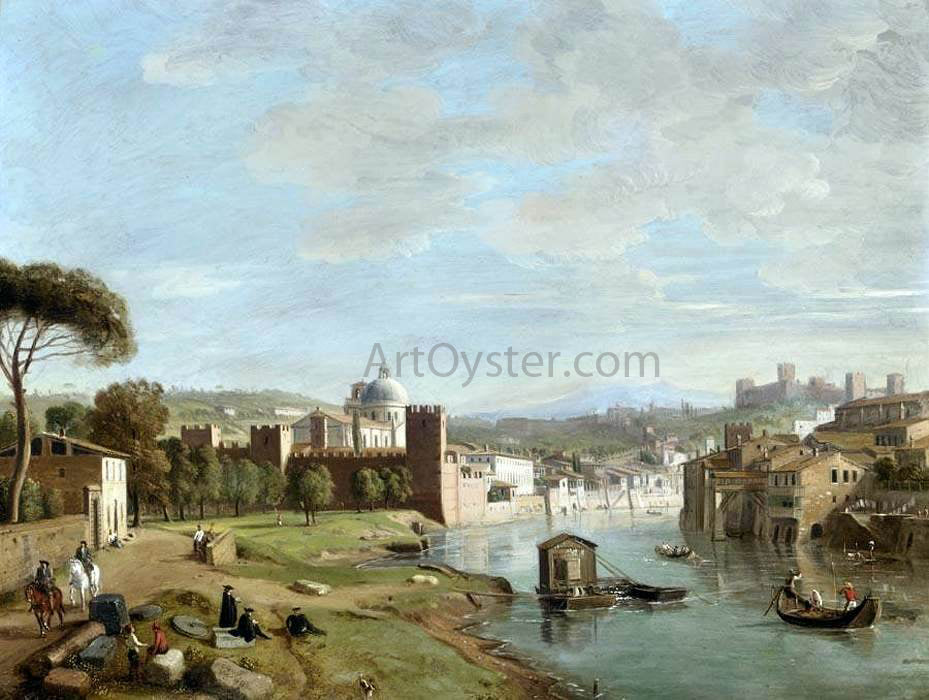  Caspar Andriaans Van Wittel Verona: A View of the River Adige at San Giorgio in Braida - Canvas Print