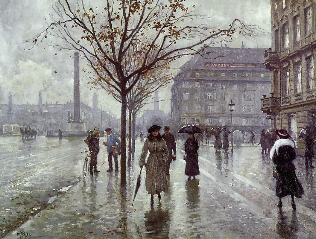  Paul-Gustave Fischer Vesterbrogade - Canvas Print