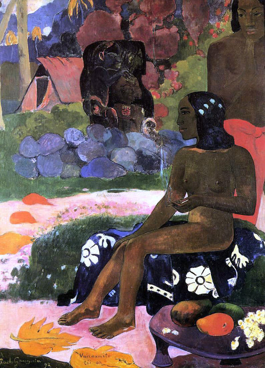 Paul Gauguin Viaraumati Tei Oa (also known as Her Name is Viaraumati) - Canvas Print