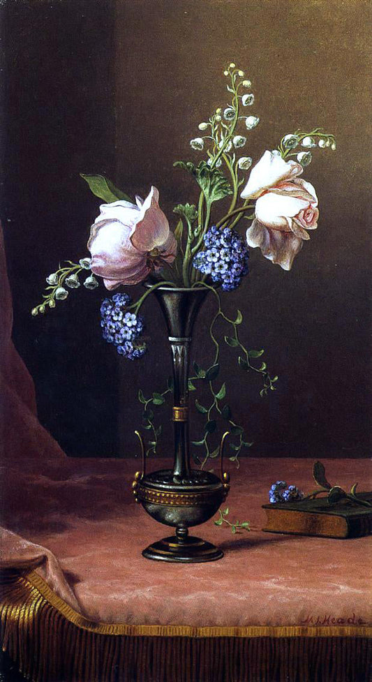  Martin Johnson Heade Victorian Vase with Flowers of Devotion - Canvas Print
