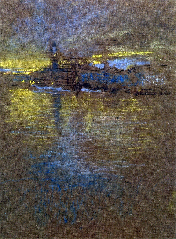  James McNeill Whistler View across the Lagoon - Canvas Print