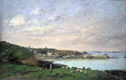 Eugene-Louis Boudin View at Saint-Quay-Portriaux - Canvas Print