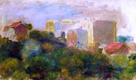  Pierre Auguste Renoir View from Renoir's Garden in Montmartre - Canvas Print