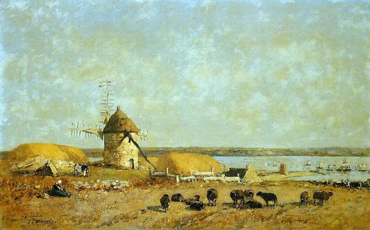  Eugene-Louis Boudin View from the Camaret Heights - Canvas Print