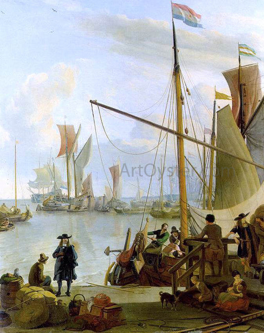  Ludolf Backhuysen View from the Mussel Pier in Amsterdam - Canvas Print