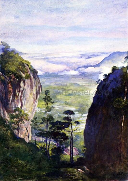  John La Farge View in Ceylon, near Dambula, Looking over Rice Fields - Canvas Print